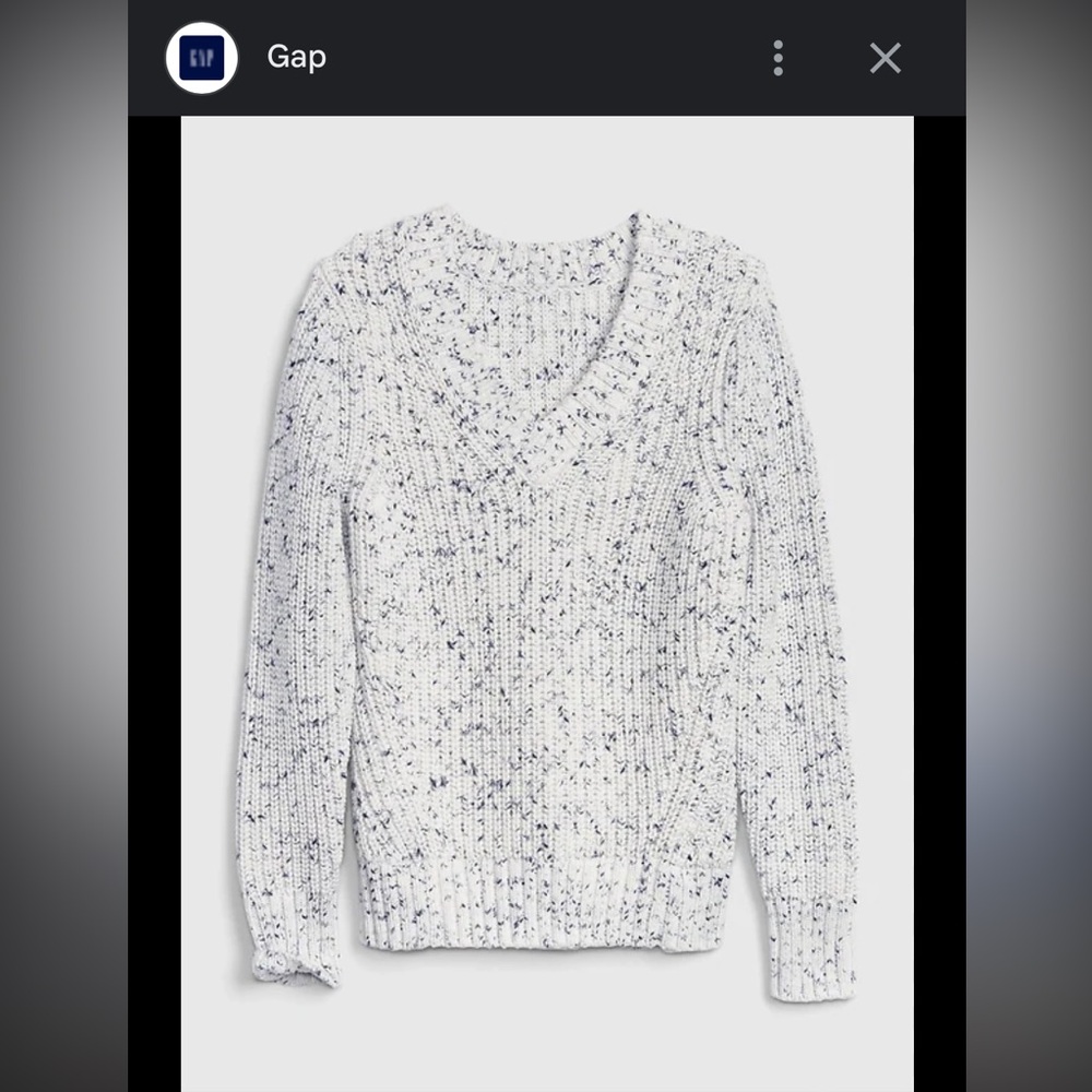 GAP Ribbed V-Neck Cotton Sweater